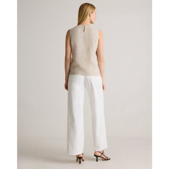 Quince 100% European Linen Tank Flax - Picture 2 of 9